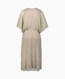 Dames Joseph Ribkoff Jurken*Midi Jurk Korte Mouwen Wikkel Champagne