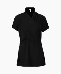 Dames Joseph Ribkoff T-Shirts & Tops*Top & T-Shirt Kraag Korte Mouwen Zwart