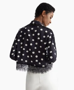 Dames Liu Jo Blouses*Blouse Escamicia C/Dettagali In Pizzo Zwart