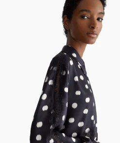 Dames Liu Jo Blouses*Blouse Escamicia C/Dettagali In Pizzo Zwart