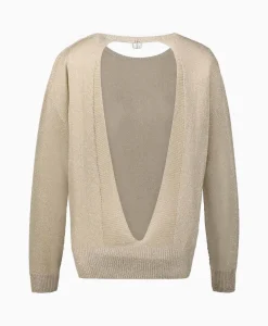 Dames Liu Jo Truien*Pullover Maglia Chiusa M/L Goud