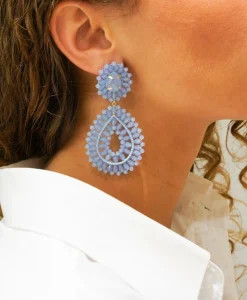 Dames Lott. Gioielli Sieraden*Oorbellen Ce Si Double Drop S Blauw