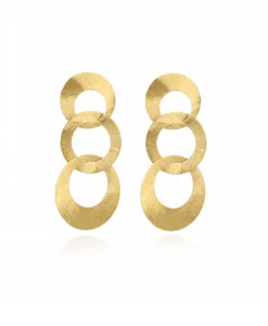 Dames Lott. Gioielli Sieraden*Oorbellen Triple Round L Goud