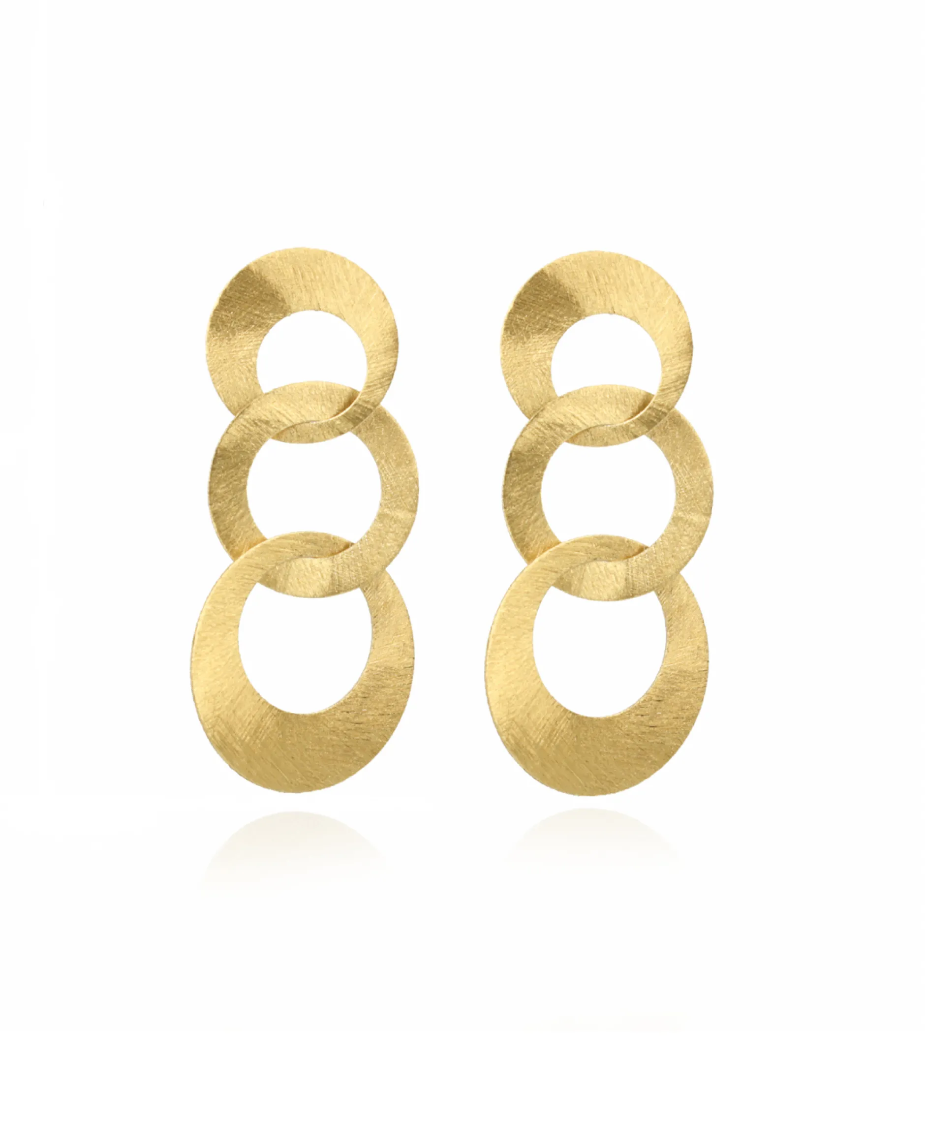 Dames Lott. Gioielli Sieraden*Oorbellen Triple Round L Goud