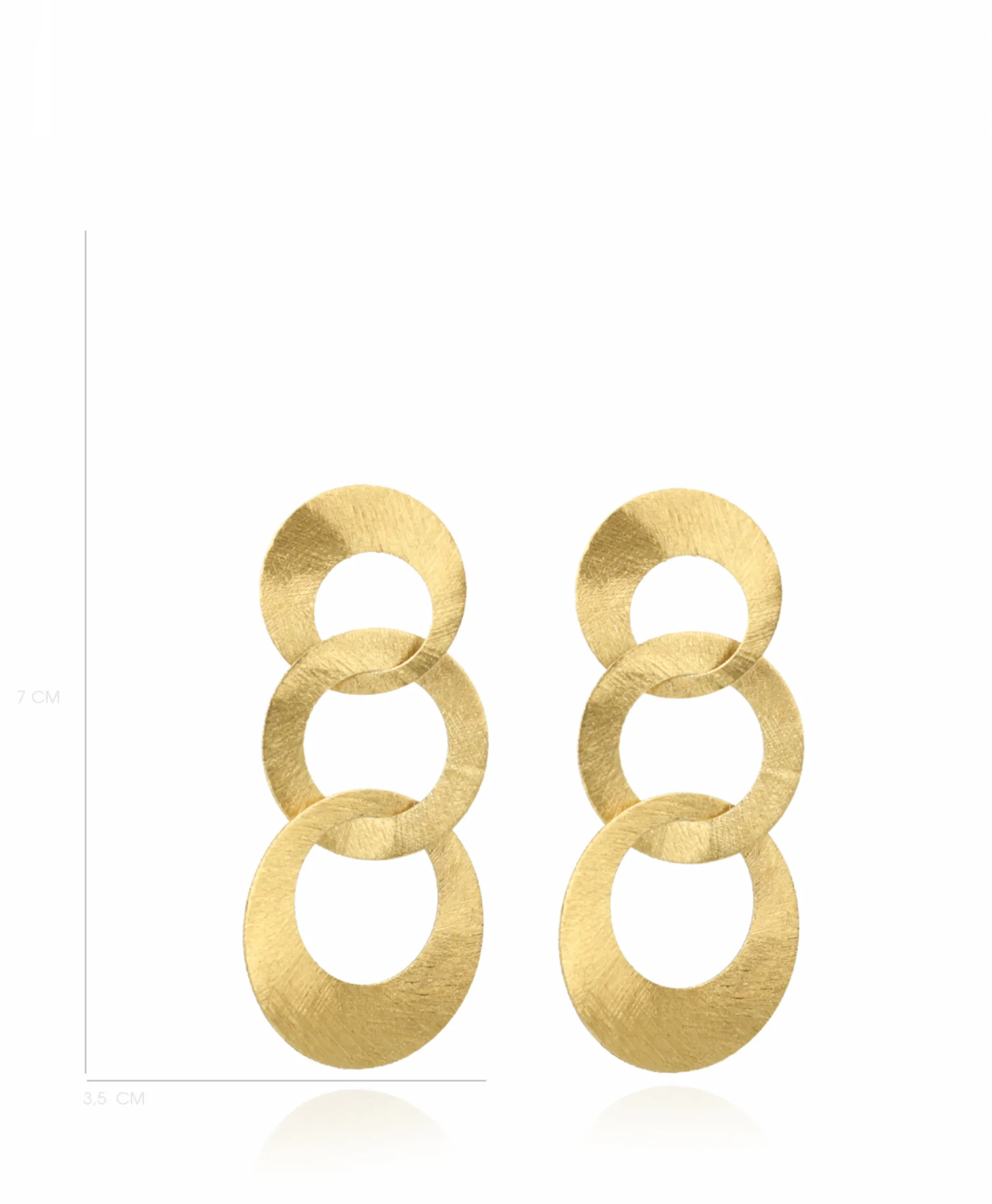 Dames Lott. Gioielli Sieraden*Oorbellen Triple Round L Goud