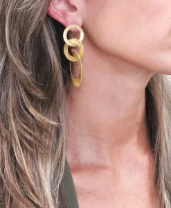 Dames Lott. Gioielli Sieraden*Oorbellen Triple Round L Goud