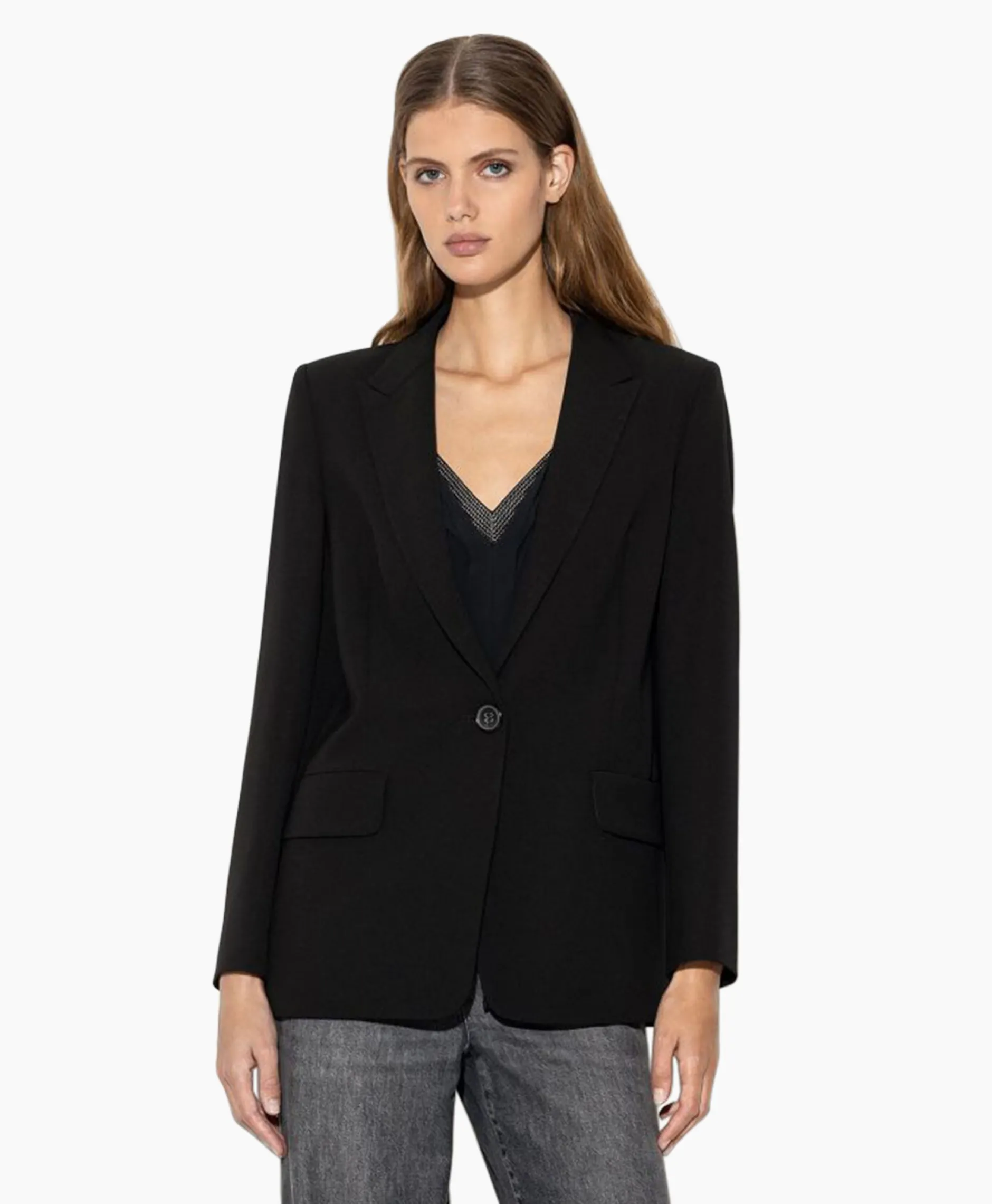 Dames Luisa Cerano Blazers*Blazer 498010/3417-0 Zwart Dessin