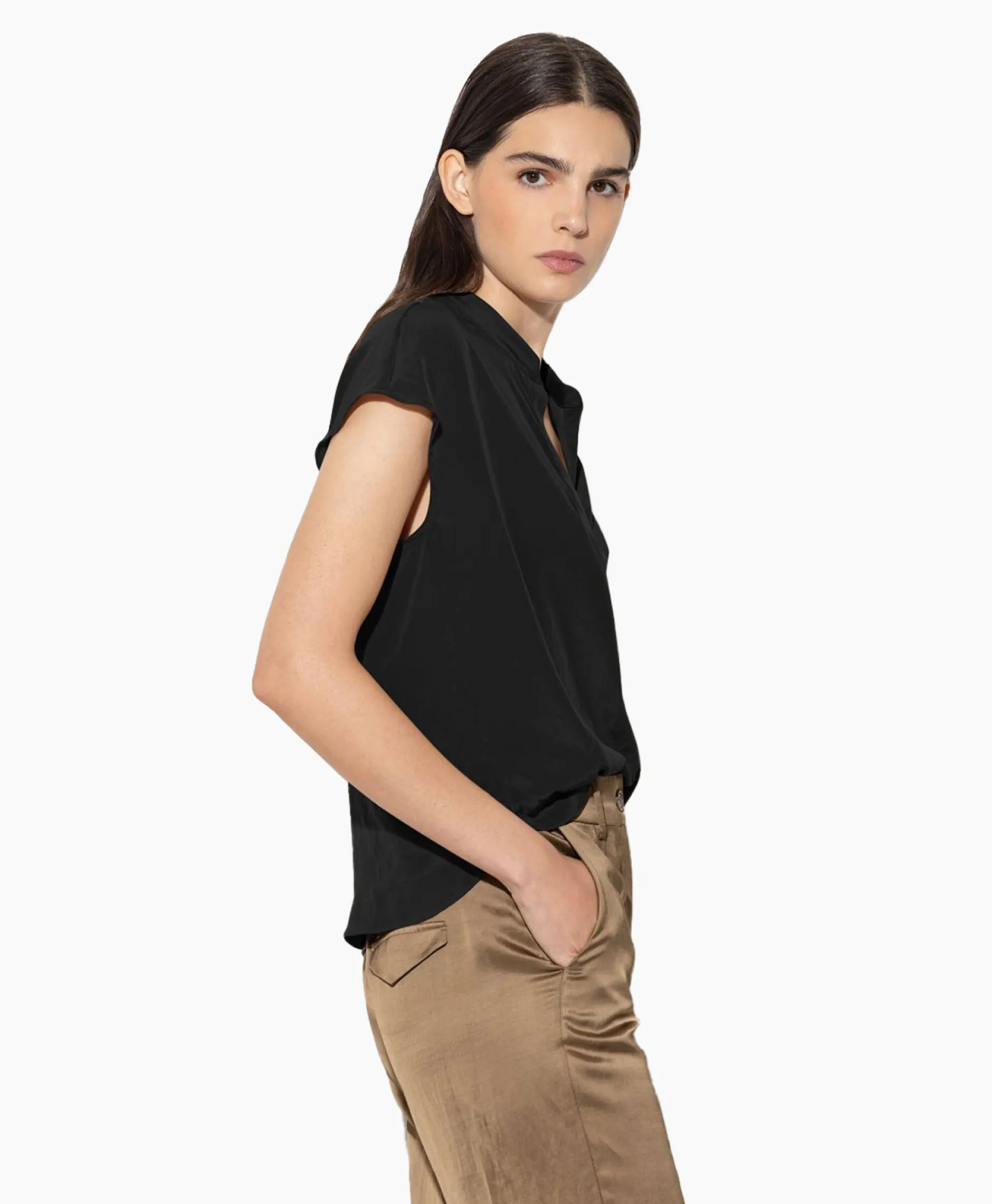 Dames Luisa Cerano Blouses*Blouse 298461/3597-0 Zwart Dessin