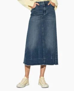 Dames Luisa Cerano Rokken*Midi Rok 598227/3388-0 Donker Blauw