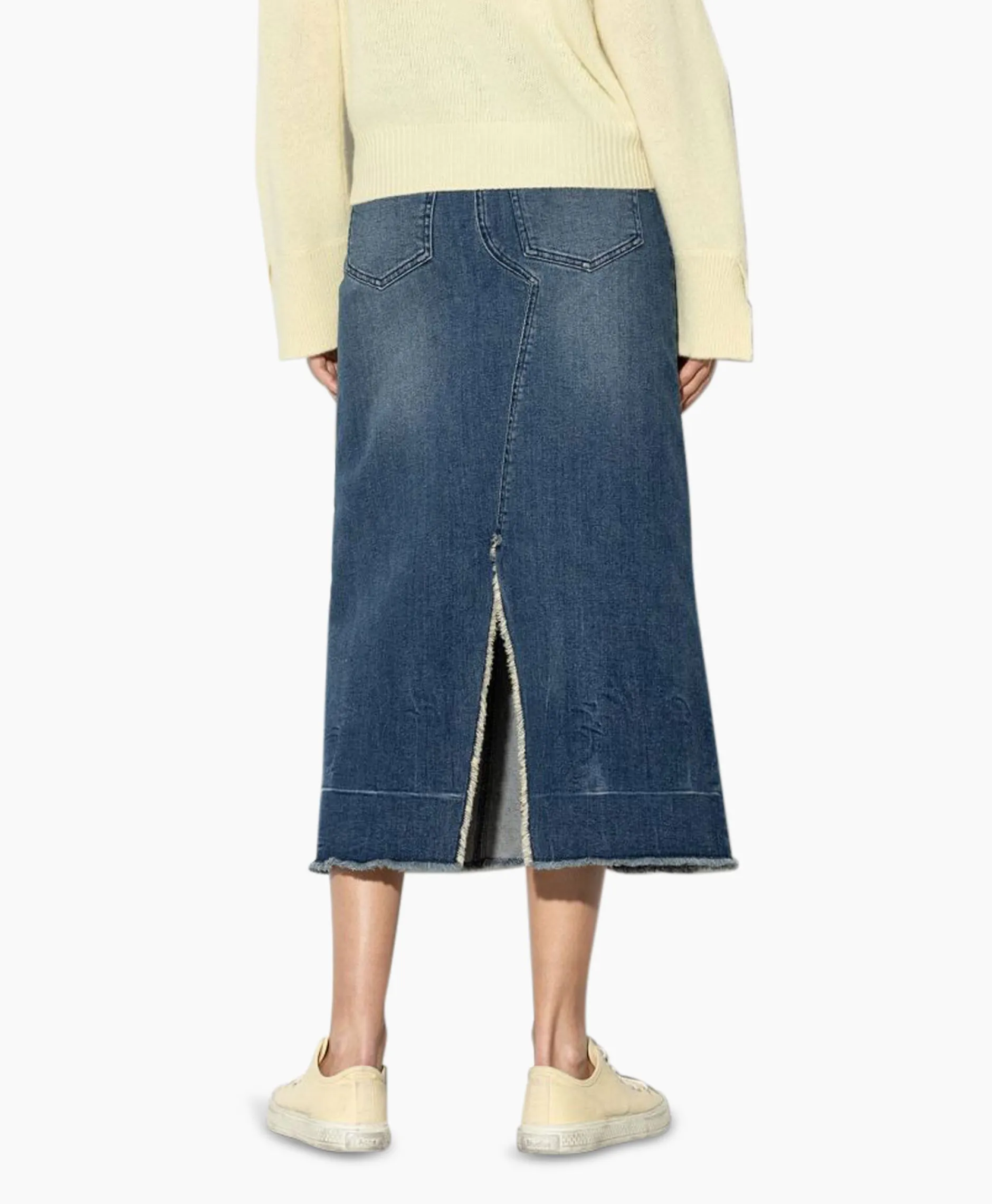 Dames Luisa Cerano Rokken*Midi Rok 598227/3388-0 Donker Blauw