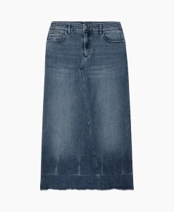 Dames Luisa Cerano Rokken*Midi Rok 598227/3388-0 Donker Blauw