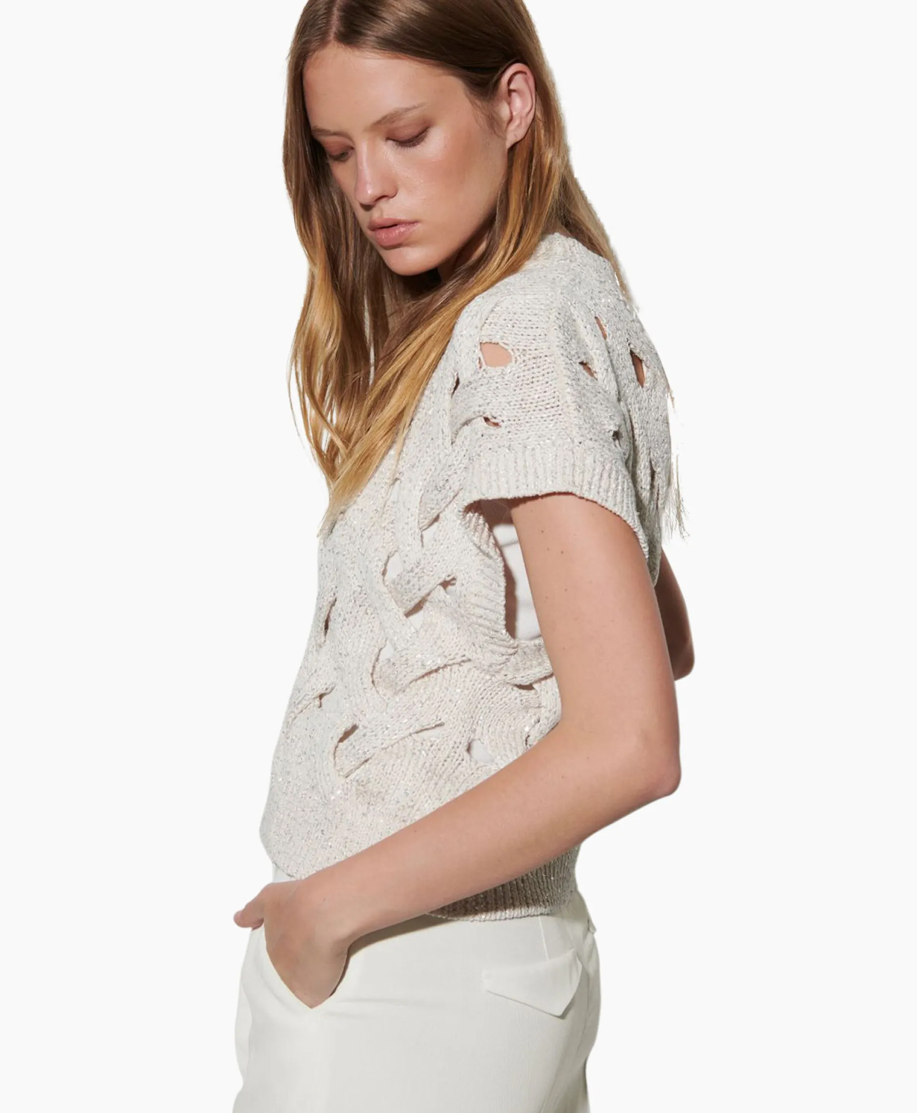 Dames Luisa Cerano Truien*Pullover 198389/5894-0 Off White