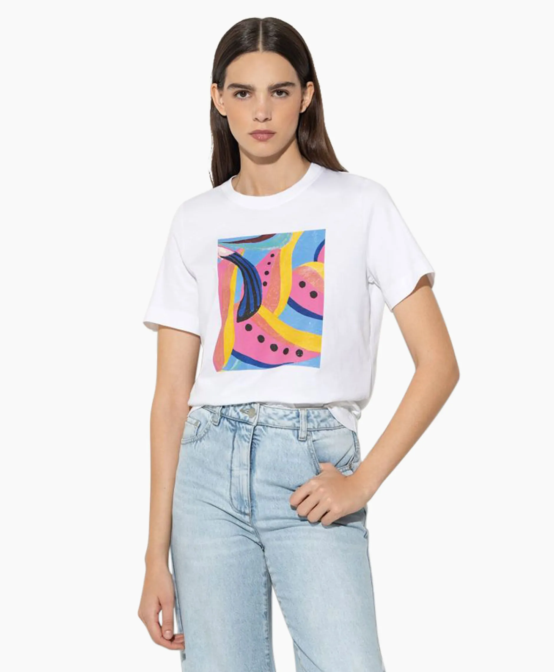 Dames Luisa Cerano T-Shirts & Tops*T-Shirt 398157/7799-0 Wit