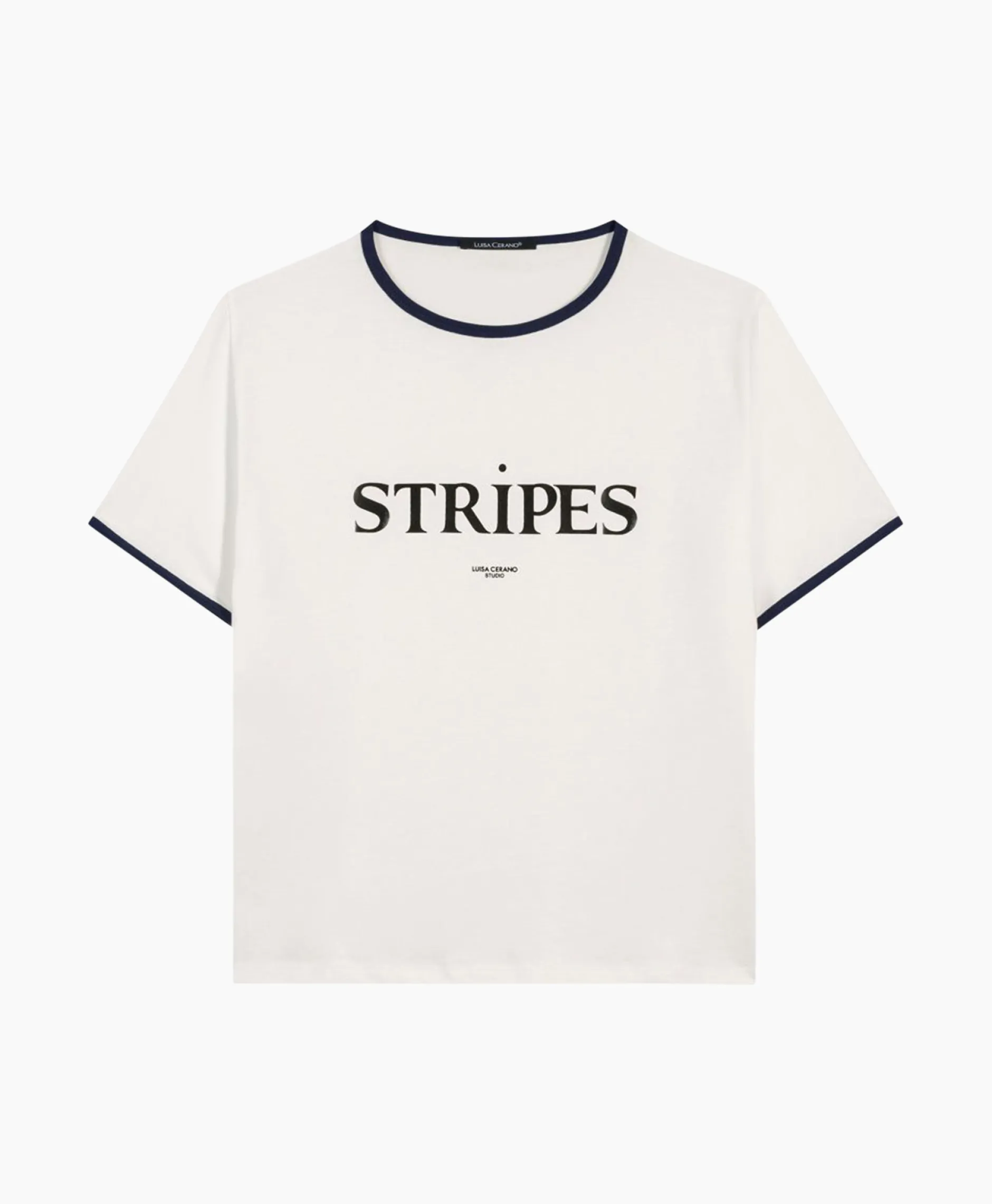 Dames Luisa Cerano T-Shirts & Tops*T-Shirt Korte Mouw 398144/7799-0 Off White