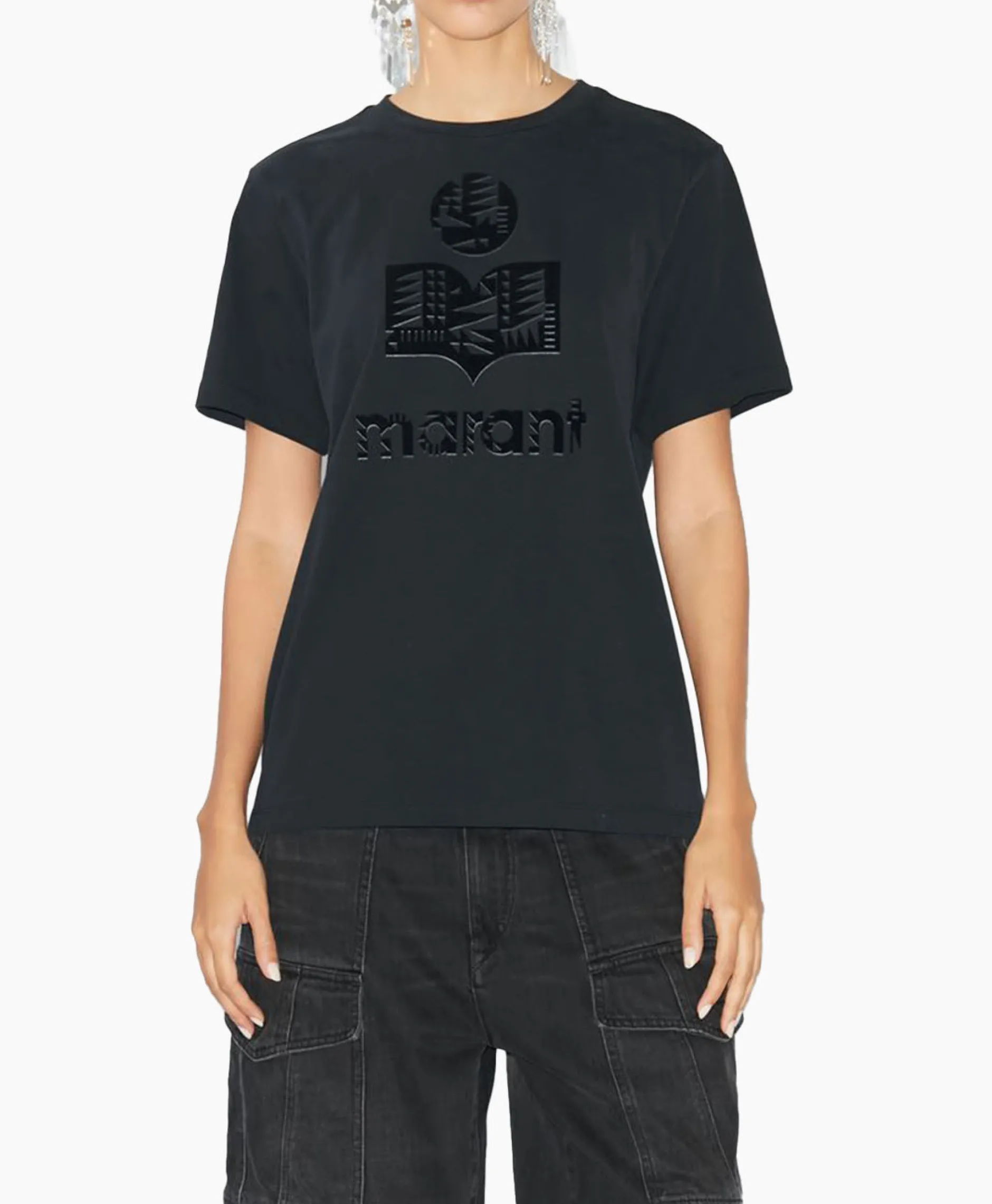 Dames Marant Étoile T-Shirts & Tops*Marant Etoile T-Shirt Korte Mouw Zewel-Ga Zwart