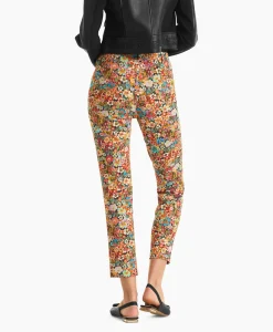 Dames Marc Cain Pants Broeken*Bloemenbroek Wp 81.11 J17 Rood