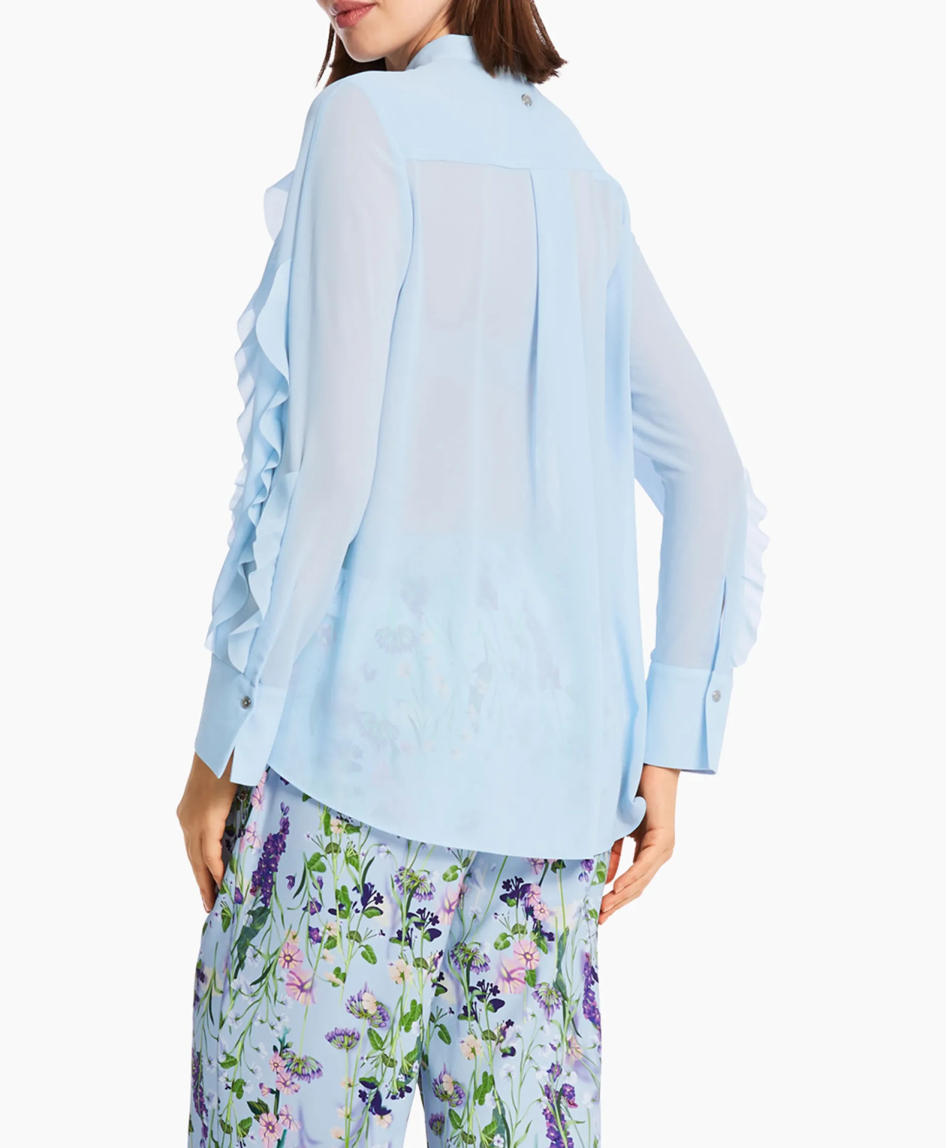 Dames Marccain Collectie Blouses*Blouse Wc 51.27 W44 Licht Blauw