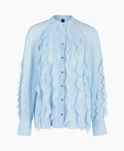 Dames Marccain Collectie Blouses*Blouse Wc 51.27 W44 Licht Blauw