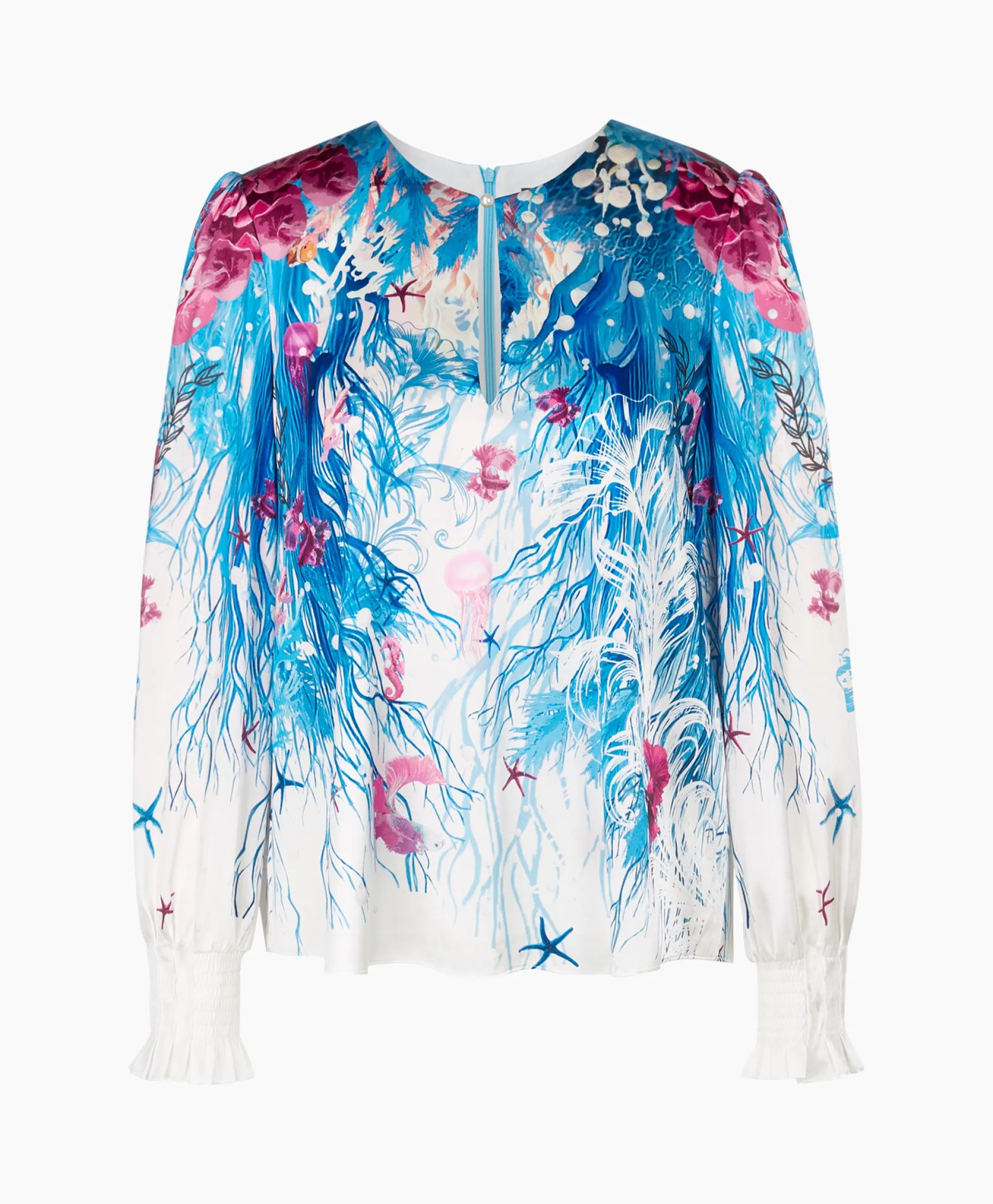 Dames Marccain Collectie Blouses*Blouse Wc 51.47 W89 Aqua