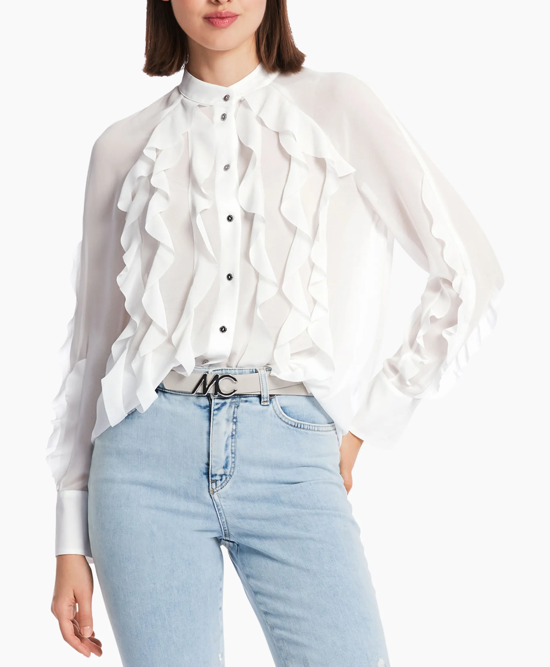 Dames Marccain Collectie Blouses*Blouse Wc 51.27 W44 Off White
