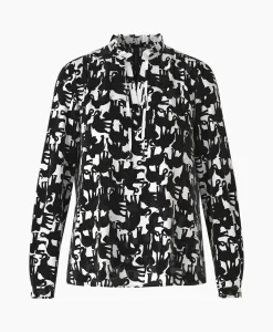 Dames Marccain Collectie Blouses*Blouse Wc 51.16 W13 Zwart