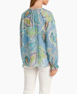 Dames Marccain Collectie Blouses*Blouse Wc 51.33 W74 Licht Blauw