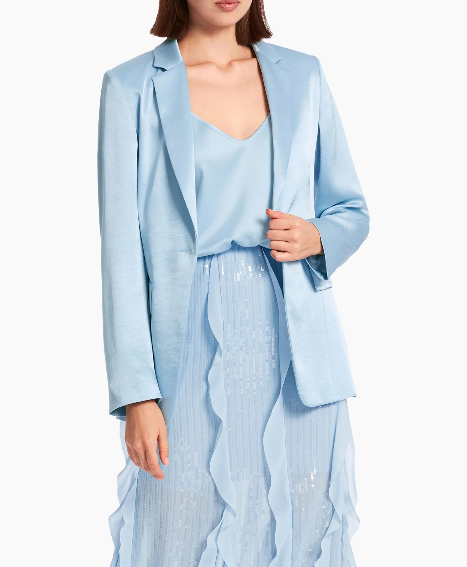 Dames Marccain Collectie Blazers*Jasje Wc 34.20 W46 Licht Blauw