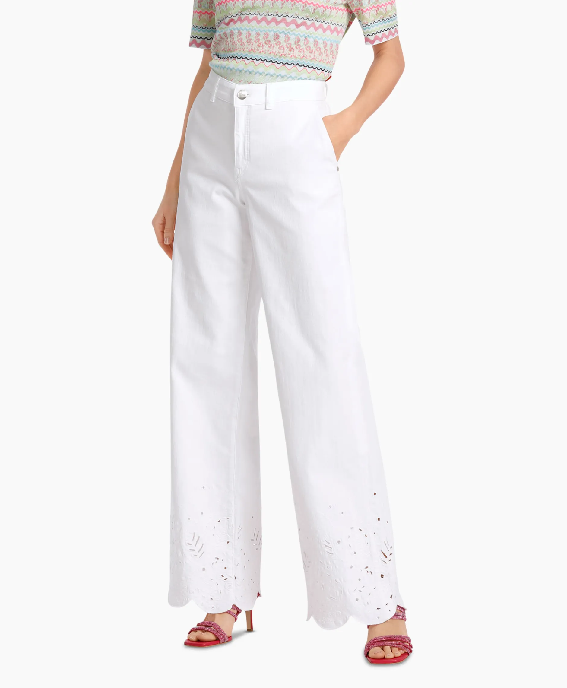 Dames Marccain Collectie Broeken*Jeans Wc 82.19 D64 Wit