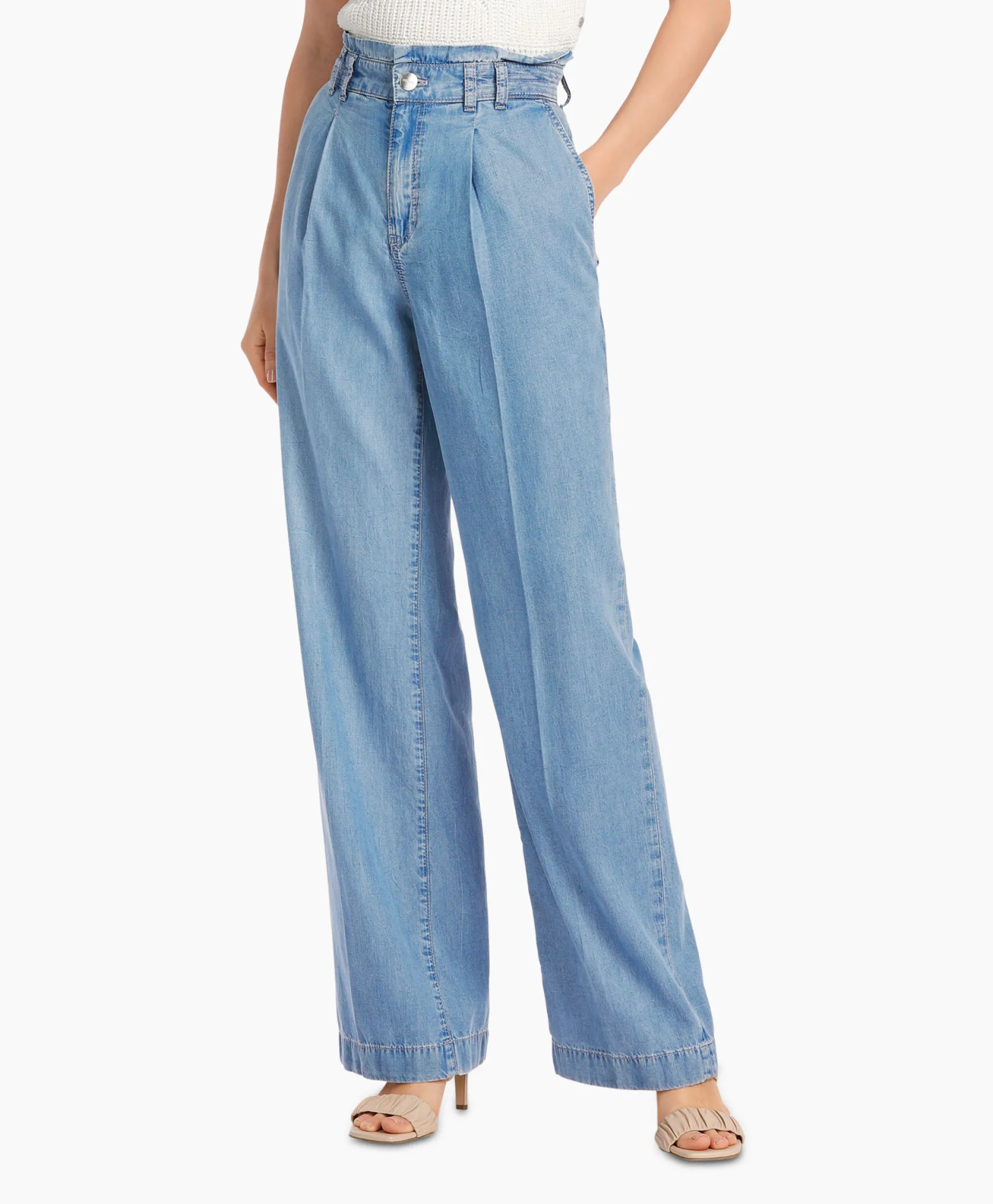 Dames Marccain Collectie Broeken*Jeans Wc 82.16 D63 Licht Blauw