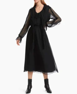 Dames Marccain Collectie Bruiloftskleding*Jurk Vc 21.19 W51 Zwart