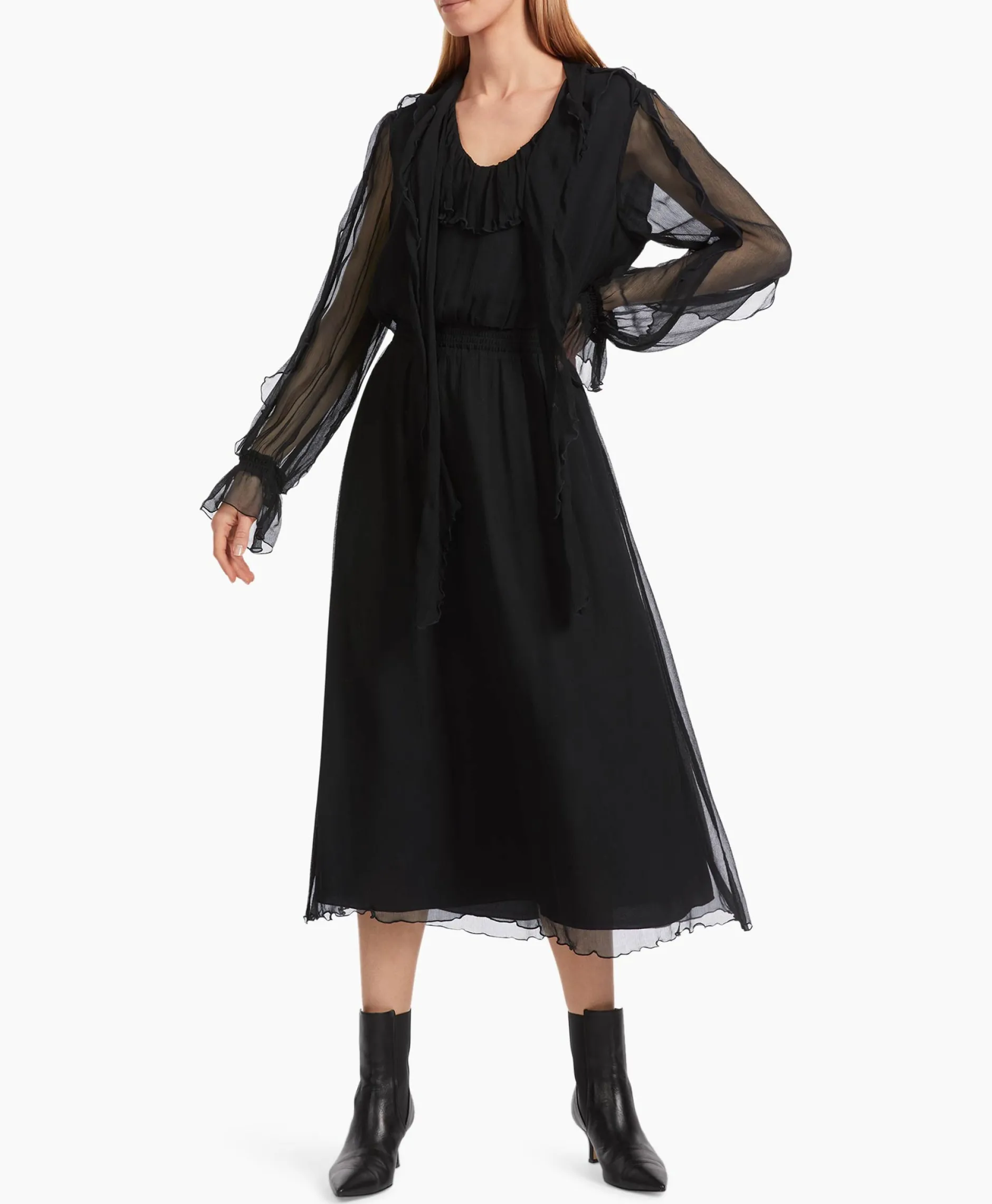 Dames Marccain Collectie Bruiloftskleding*Jurk Vc 21.19 W51 Zwart