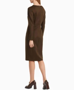 Dames Marccain Collectie Bruiloftskleding*Jurk Vc 21.27 J22 Bruin