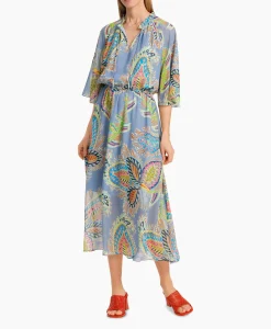 Dames Marccain Collectie Bruiloftskleding*Jurk Wc 21.52 W74 Licht Blauw