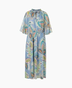 Dames Marccain Collectie Bruiloftskleding*Jurk Wc 21.52 W74 Licht Blauw