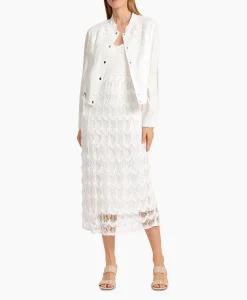 Dames Marccain Collectie Bruiloftskleding*Jurk Wc 21.39 M35 Off White