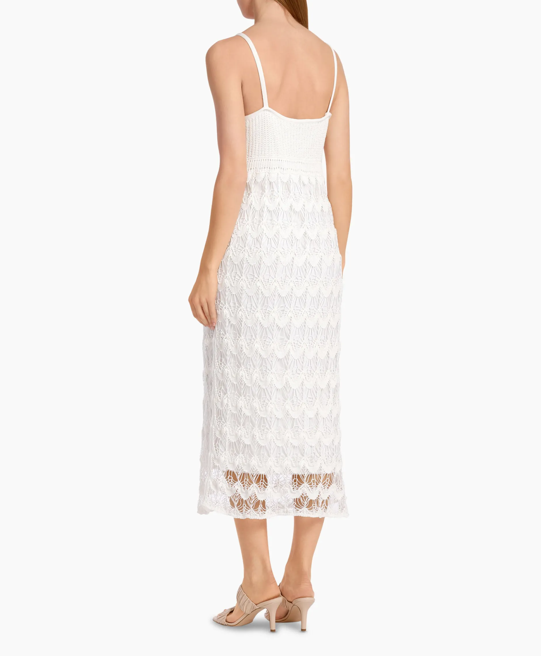 Dames Marccain Collectie Bruiloftskleding*Jurk Wc 21.39 M35 Off White