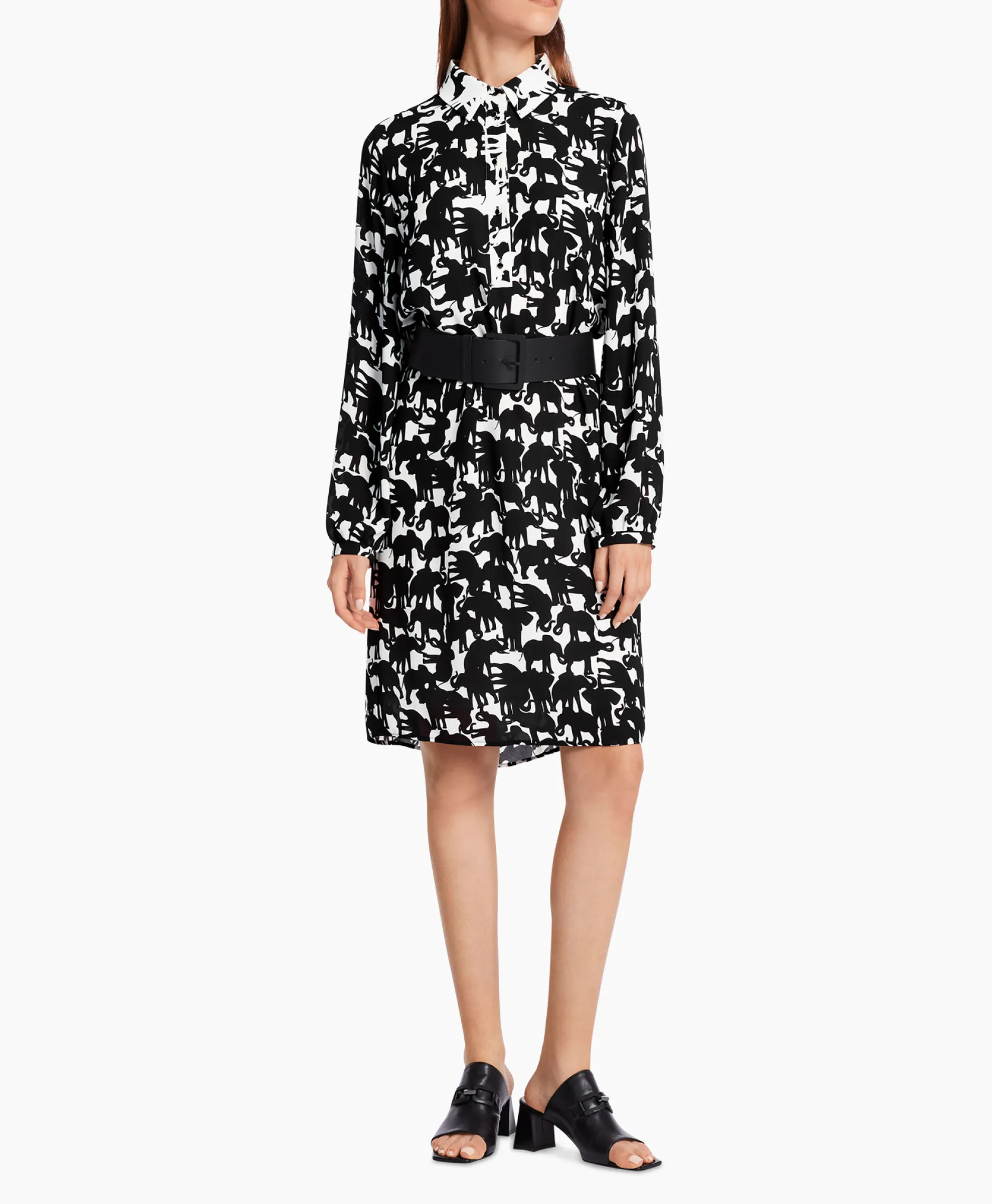 Dames Marccain Collectie Bruiloftskleding*Jurk Wc 21.19 W13 Zwart