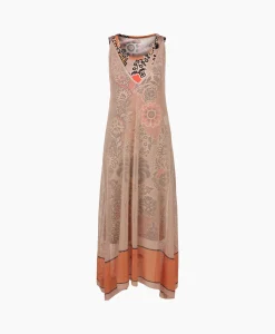 Dames Marccain Collectie Bruiloftskleding*Jurk Wc 21.38 M49 Beige