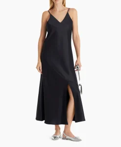 Dames Marccain Collectie Bruiloftskleding*Jurk Wc 21.21 W15 Midden Blauw