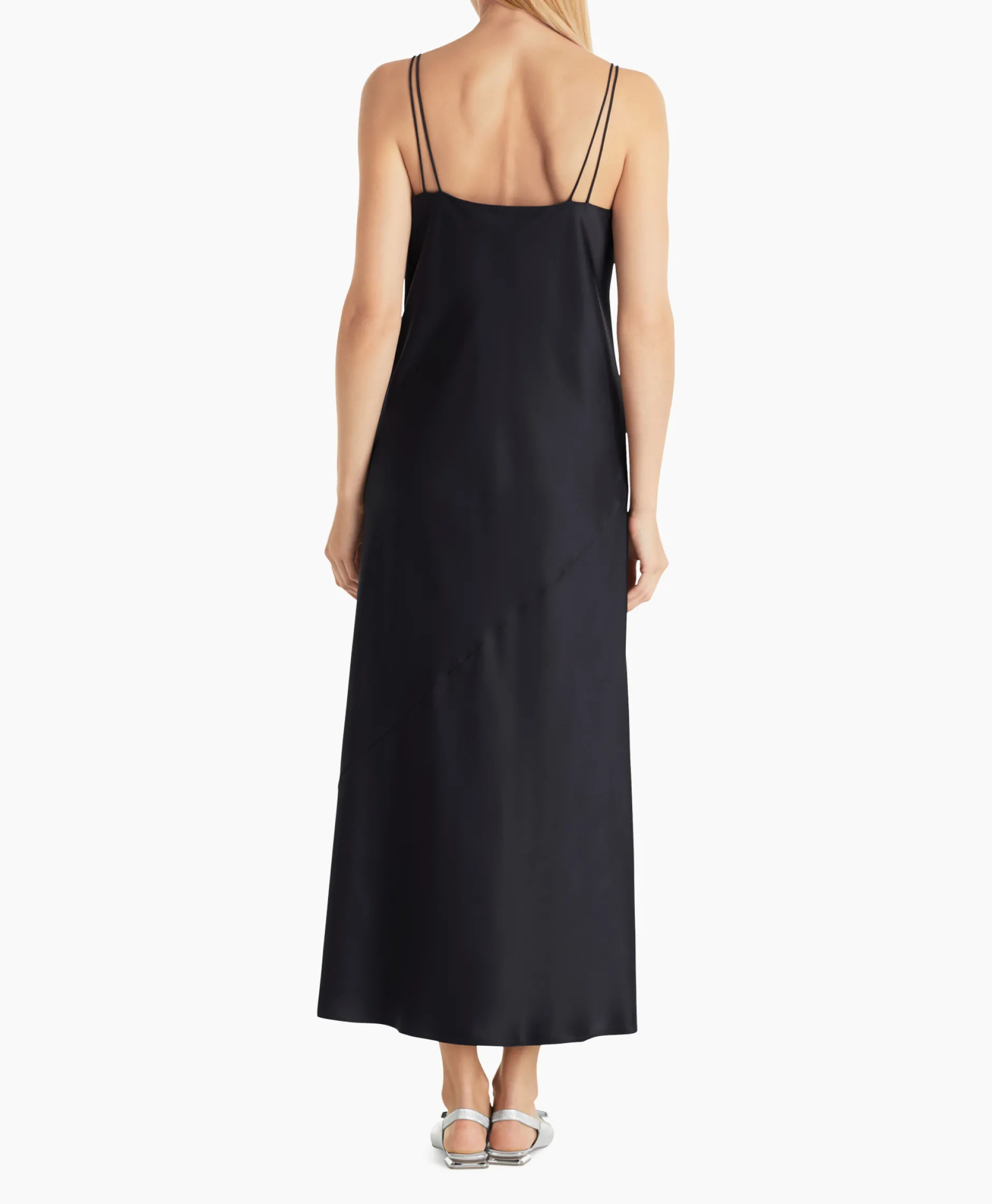 Dames Marccain Collectie Bruiloftskleding*Jurk Wc 21.21 W15 Midden Blauw