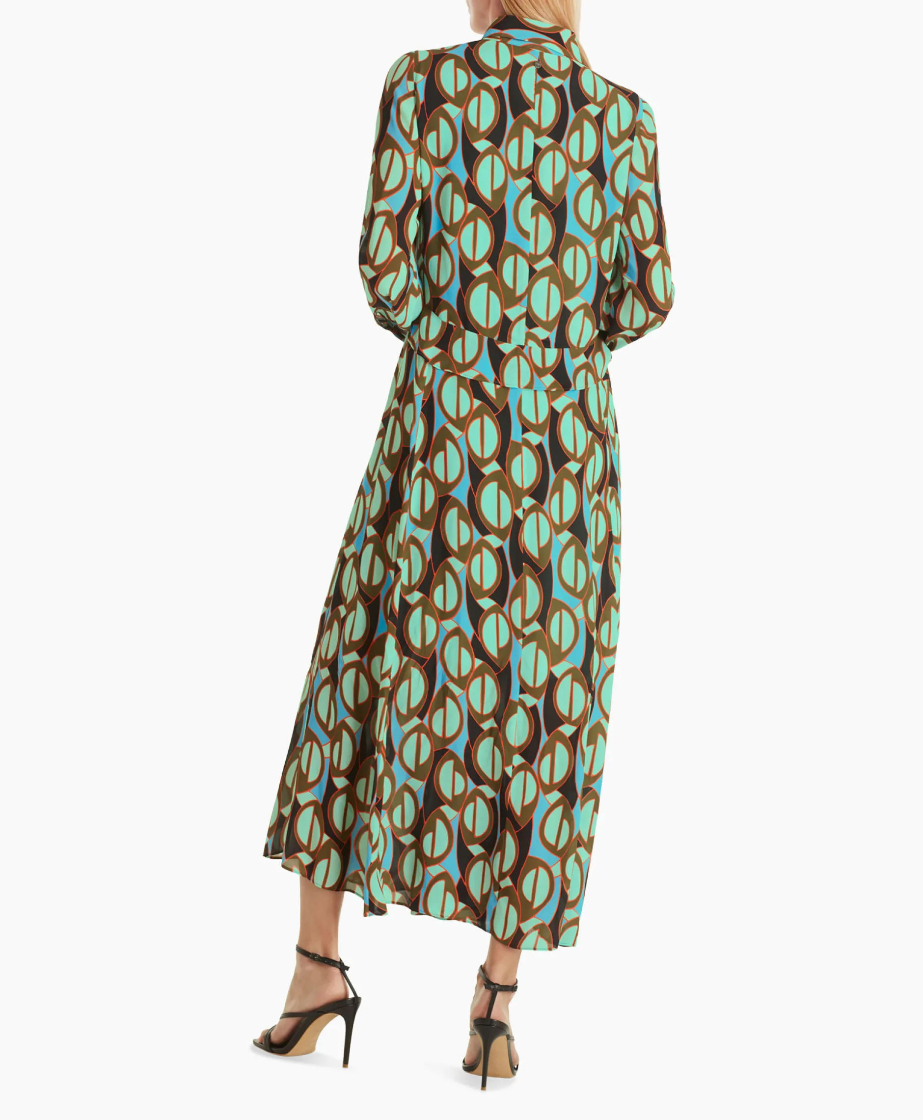 Dames Marccain Collectie Bruiloftskleding*Jurk Wc 21.43 W04 Groen