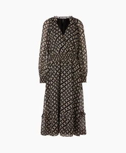Dames Marccain Collectie Bruiloftskleding*Maxi Jurk Uc 21.12 W41 Zwart