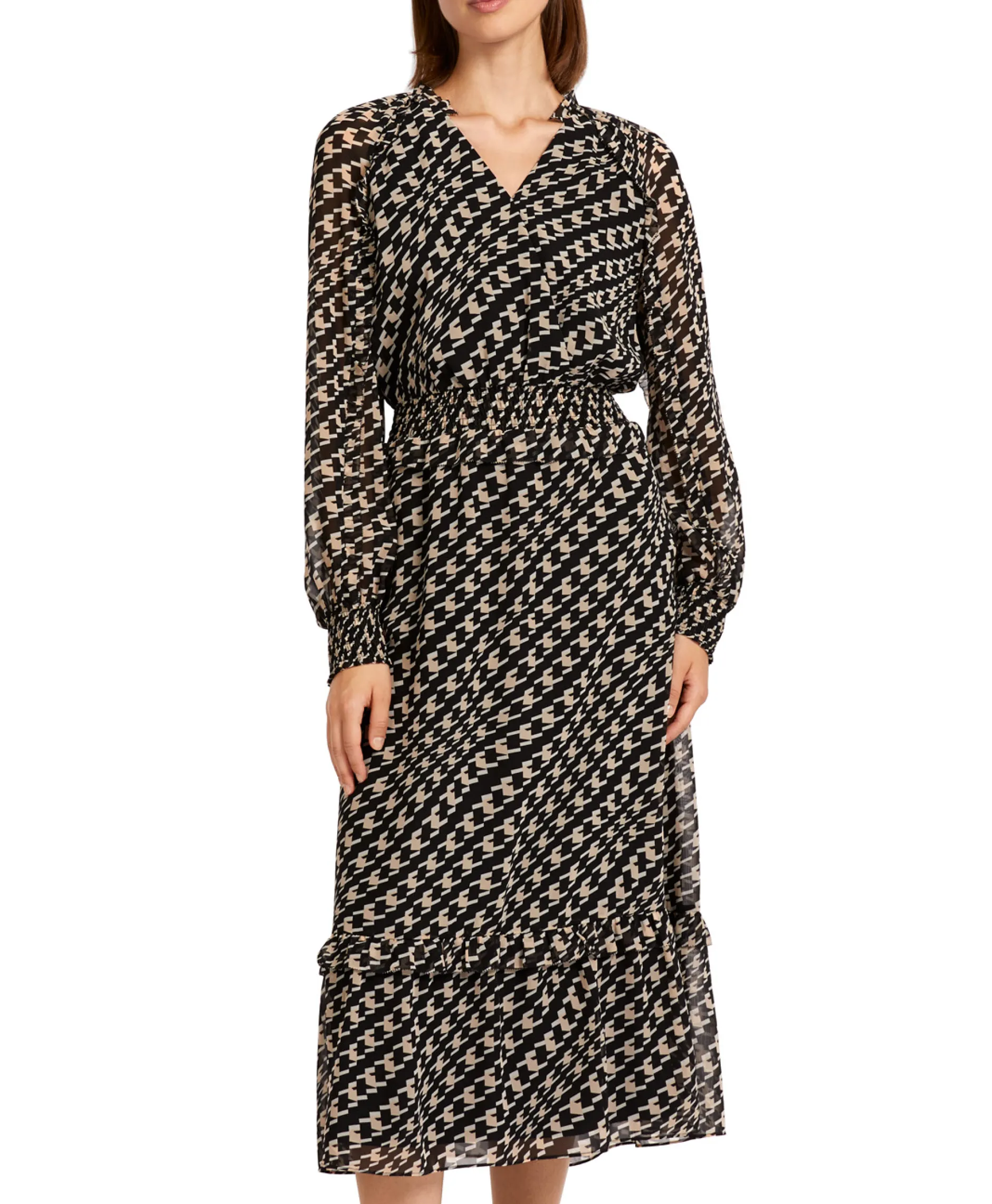Dames Marccain Collectie Bruiloftskleding*Maxi Jurk Uc 21.12 W41 Zwart