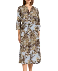 Dames Marccain Collectie Bruiloftskleding*Mini Jurk Uc 21.24 W54 Blauw