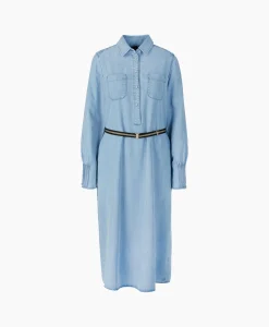 Dames Marccain Collectie Bruiloftskleding*Mini Jurk Uc 21.02 D63 Licht Blauw