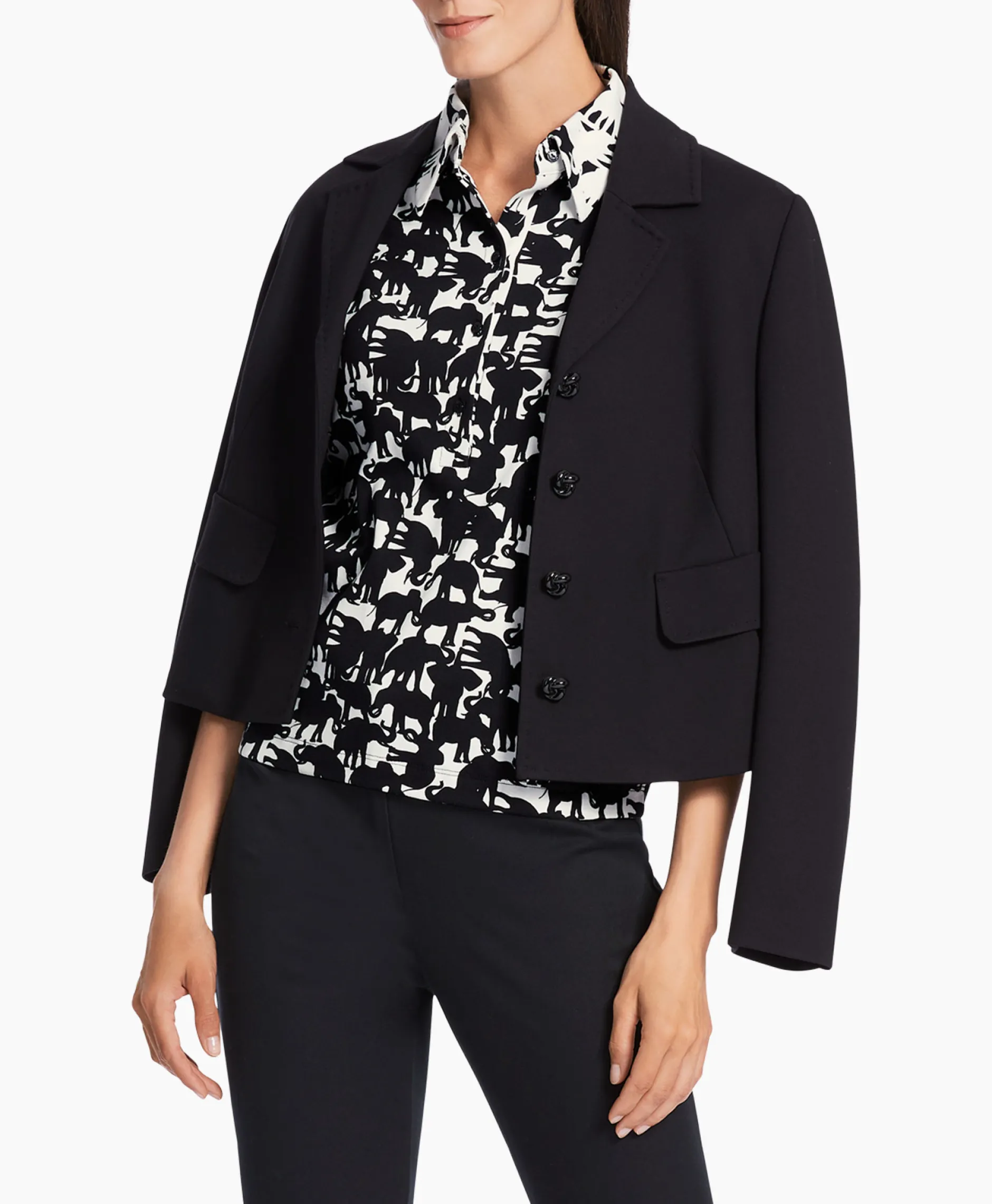 Dames Marccain Collectie Polo's*Polo Wc 53.04 J11 Zwart