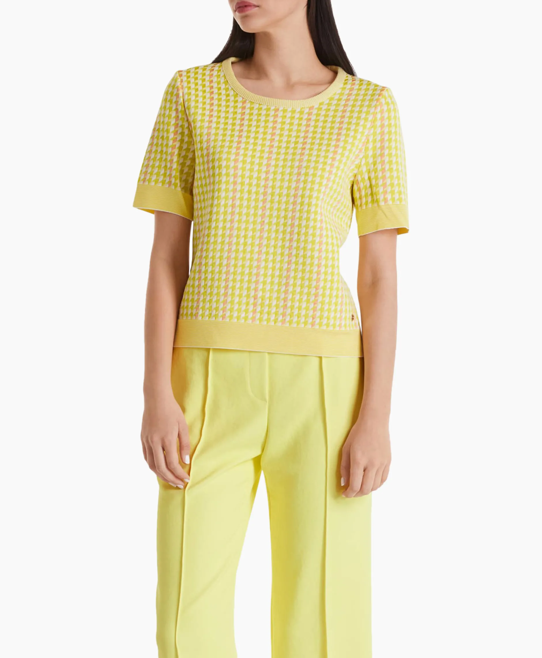 Dames Marccain Collectie T-Shirts & Tops*Pullover Wc 41.49 M33 Midden Geel