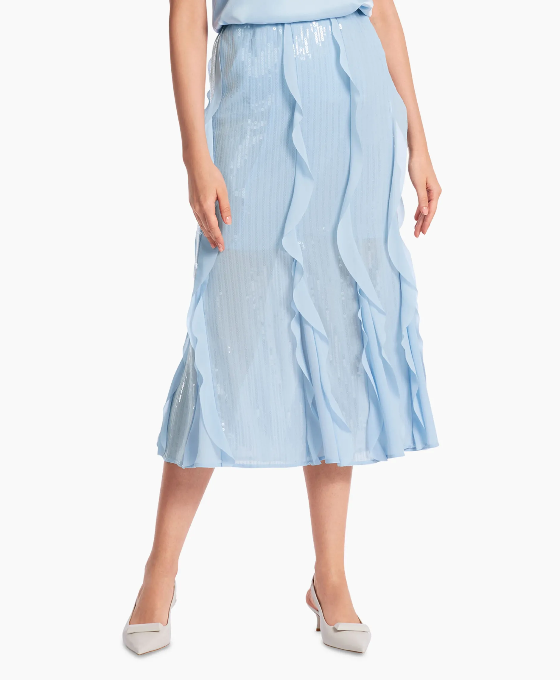 Dames Marccain Collectie Rokken*Rok Wc 71.14 W44 Licht Blauw