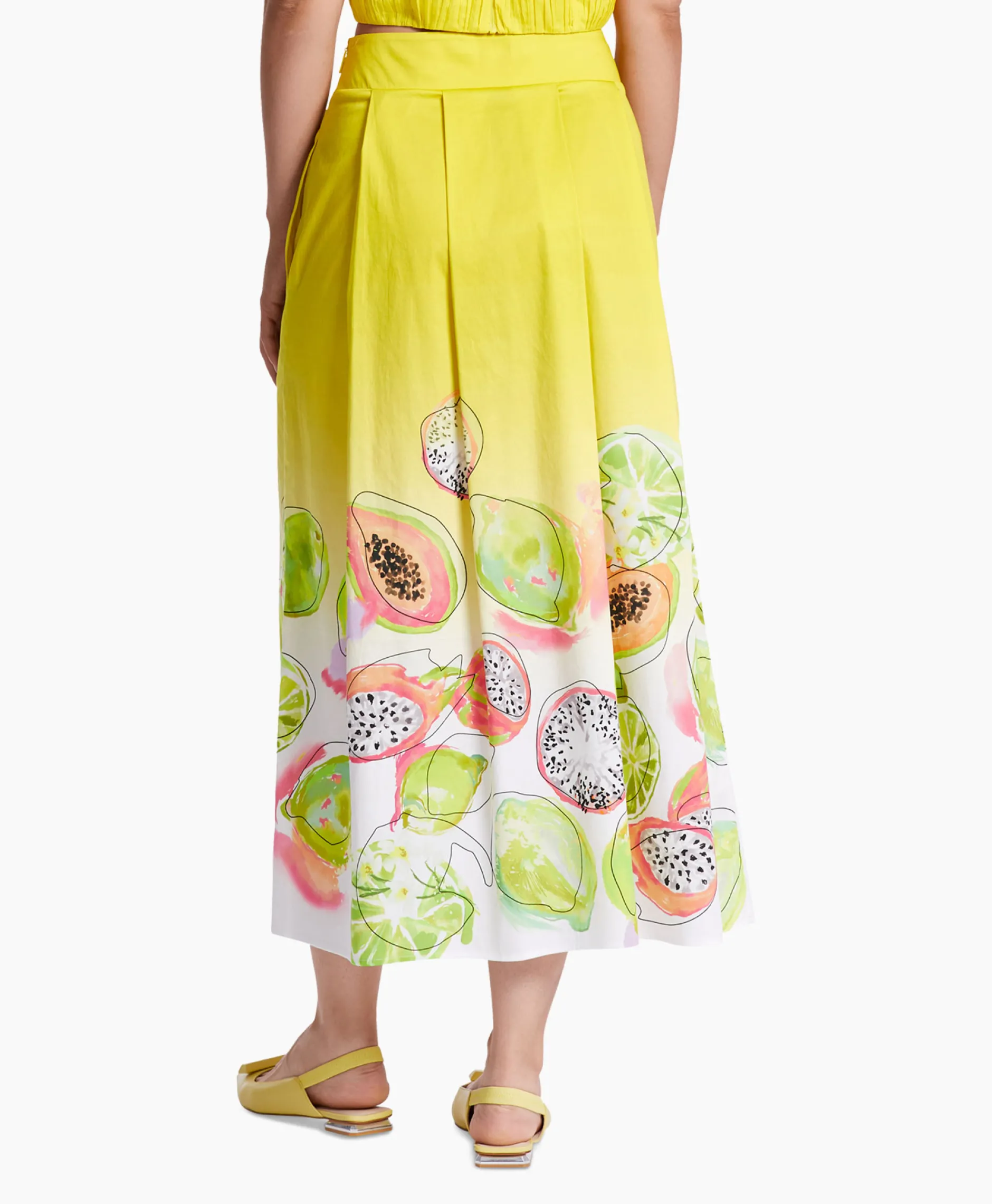 Dames Marccain Collectie Bruiloftskleding*Rok Wc 71.06 W28 Geel