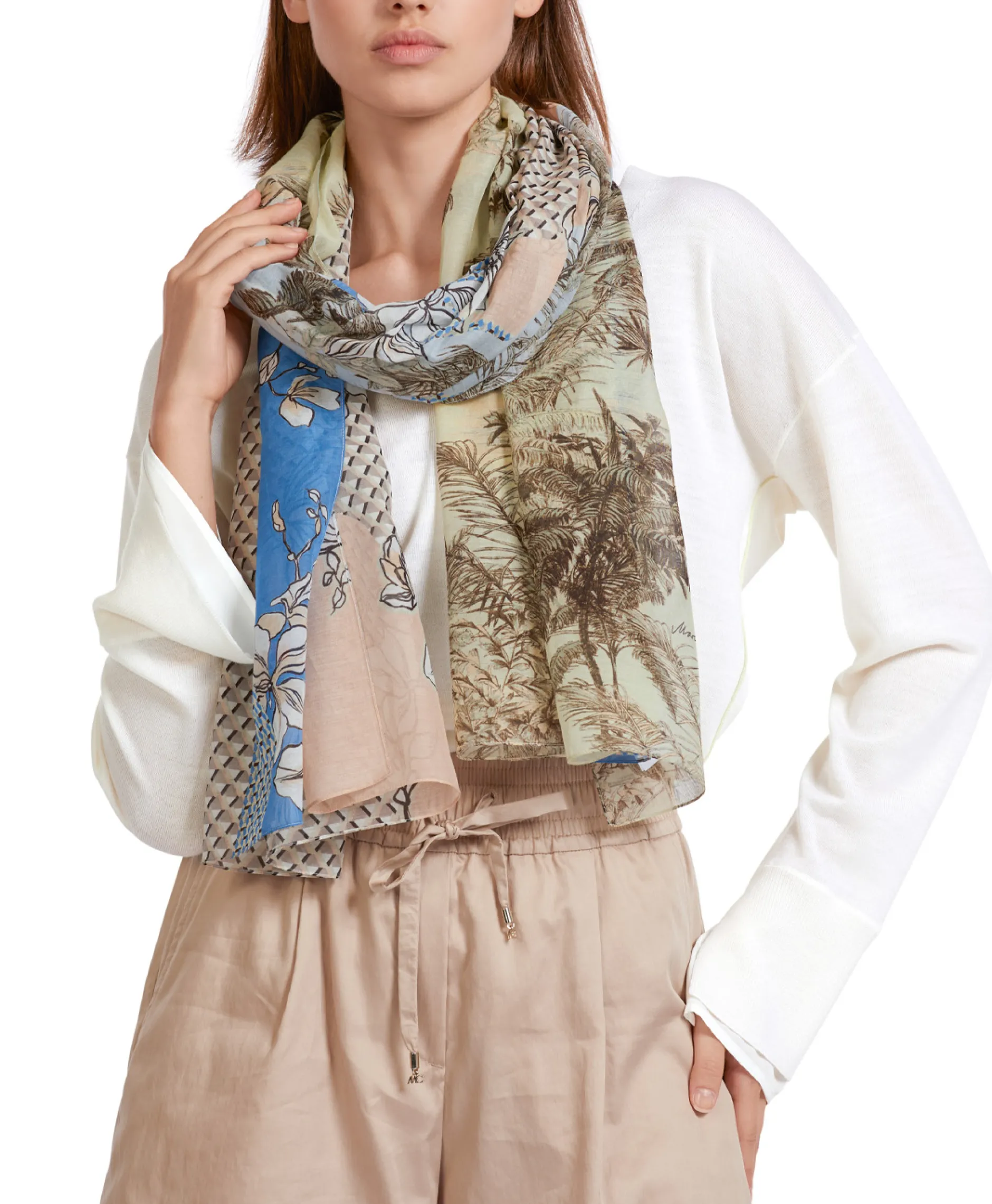 Dames Marccain Collectie Sjaals*Sjaal Uc B4.15 Z08 Donker Groen